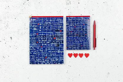 Die Wand des Ich liebe dich, Star Block Header A5 14,8x21 cm, 70 Blätter, gefüttert - Neu (4er-Pack)