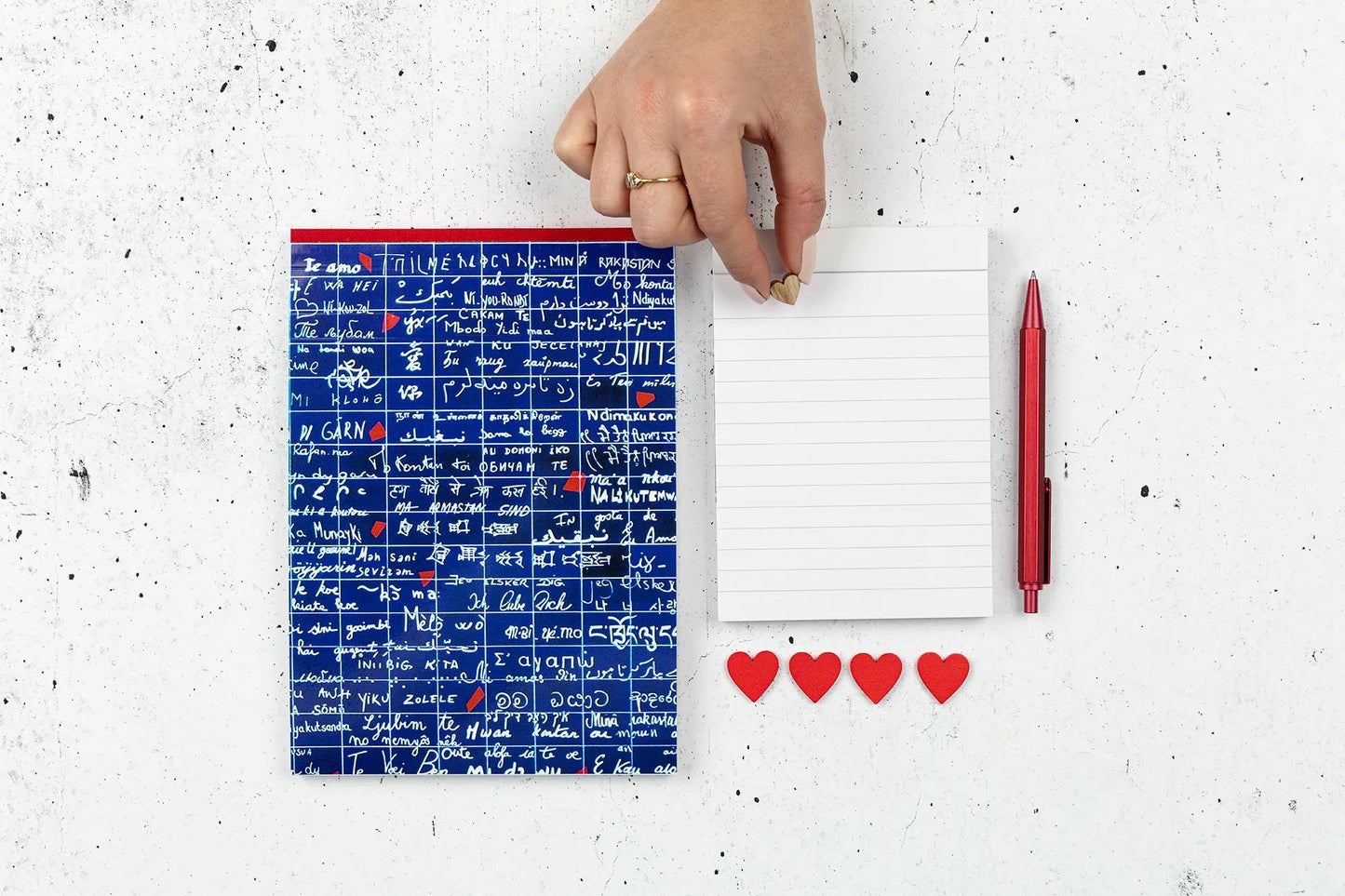 La parete di I Love You, Header Star Block A6 10.5x14.8 cm, 70 fogli, foderati - Nuovo (Pacchetto x4)
