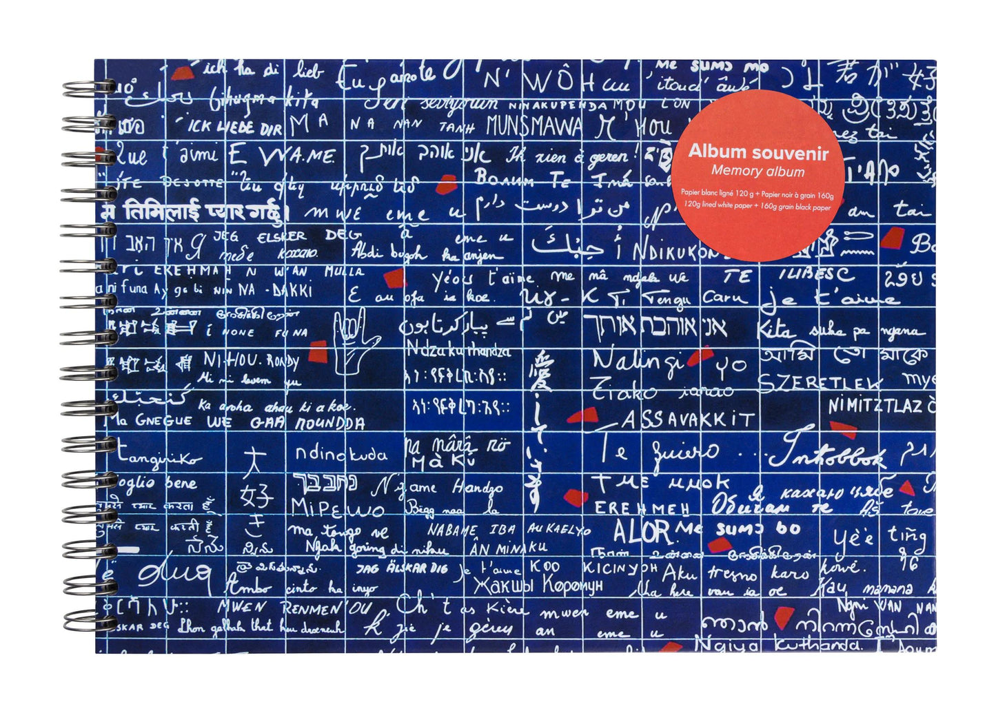Le Mur des Je t'aime, Album souvenirs A4 21x29.7 cm 40 Blatt Ligne + Uni - Neu (Paket x3)