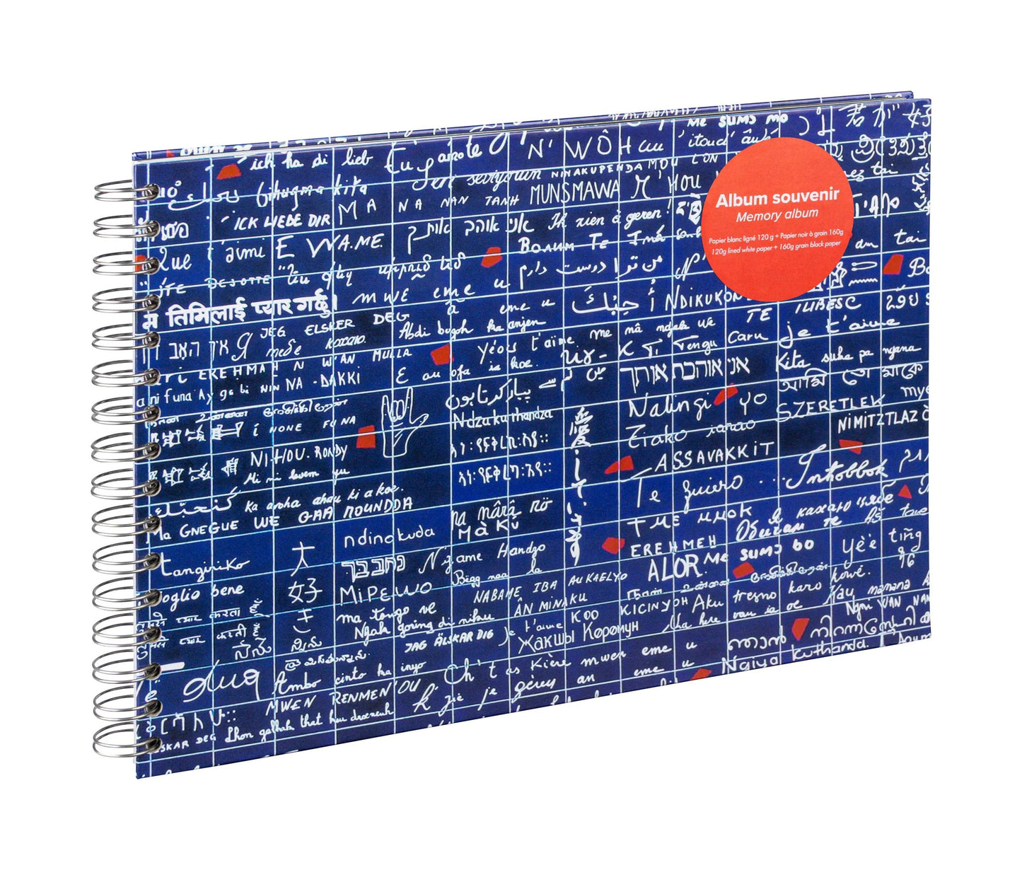 Le Mur des Je t'aime, Album souvenirs A4 21x29.7 cm 40 Blatt Ligne + Uni - Neu (Paket x3)