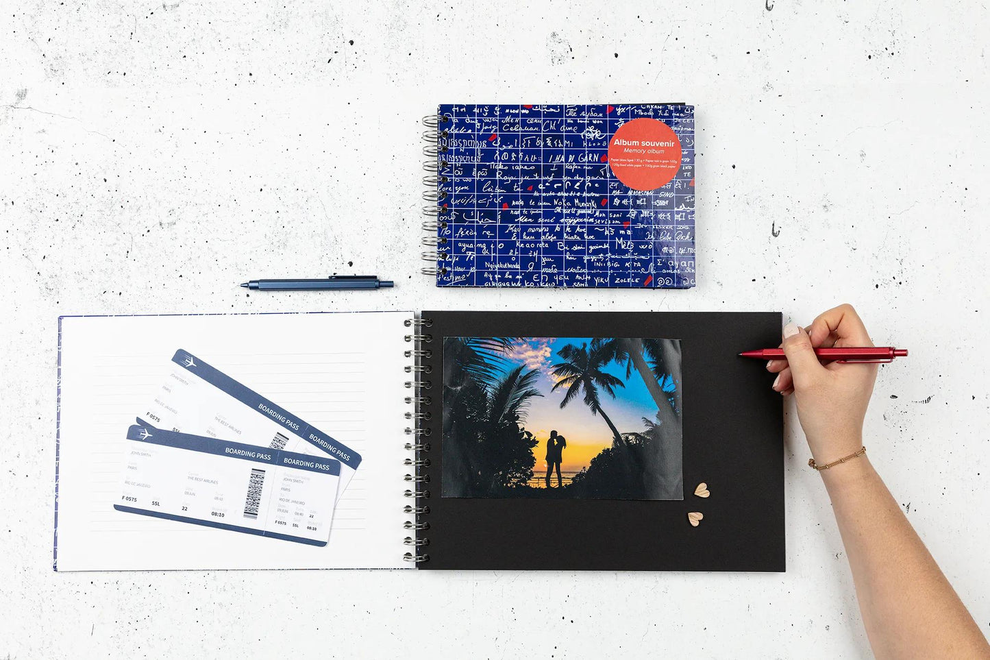 Le Mur des Je t'aime, Album souvenirs A4 21x29.7 cm 40 Blatt Ligne + Uni - Neu (Paket x3)