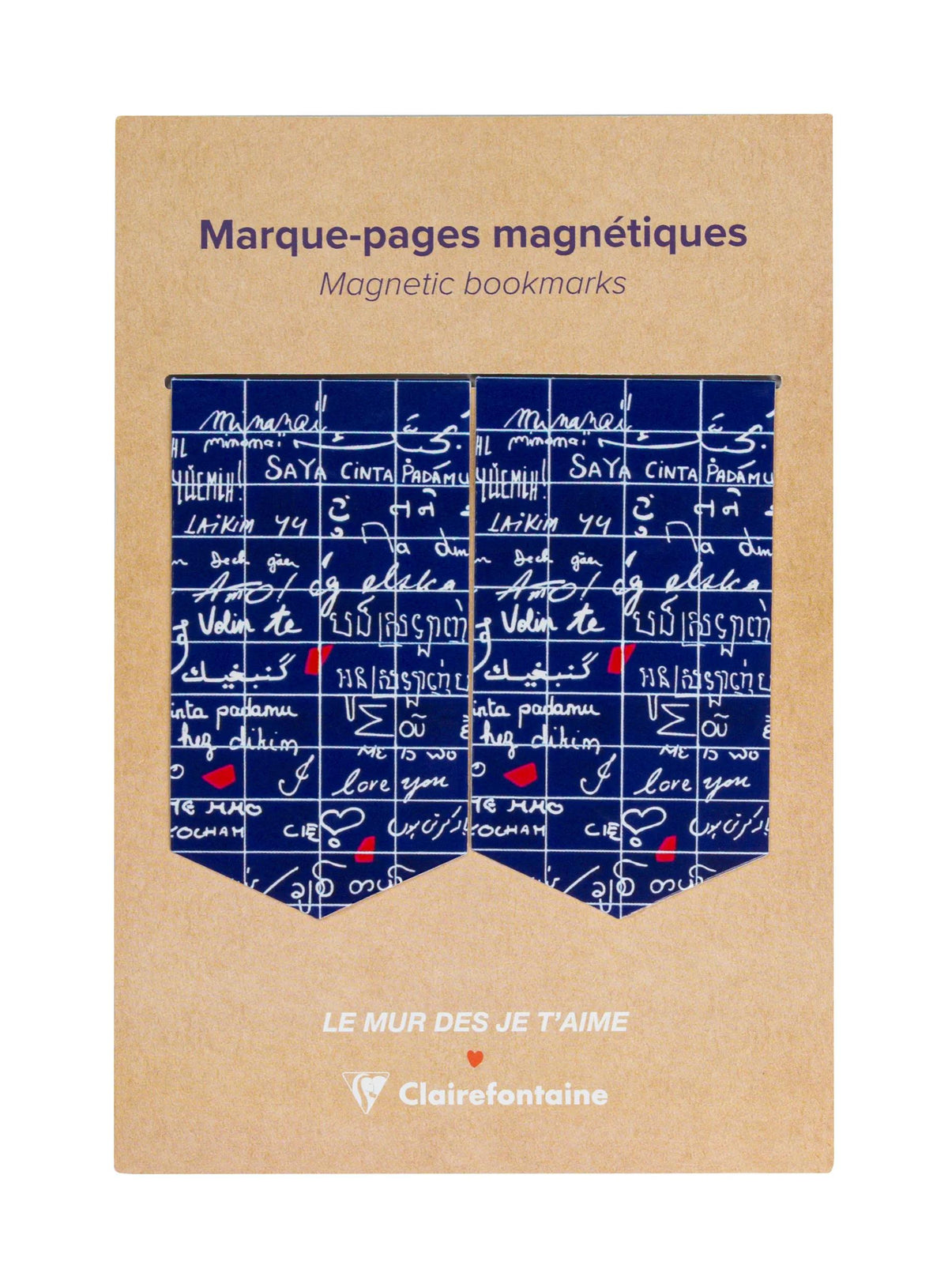 La parete di I Love You, Set di 2 segnalibri magnetici 10.5x15.5cm - Nuovo (confezione da 10)