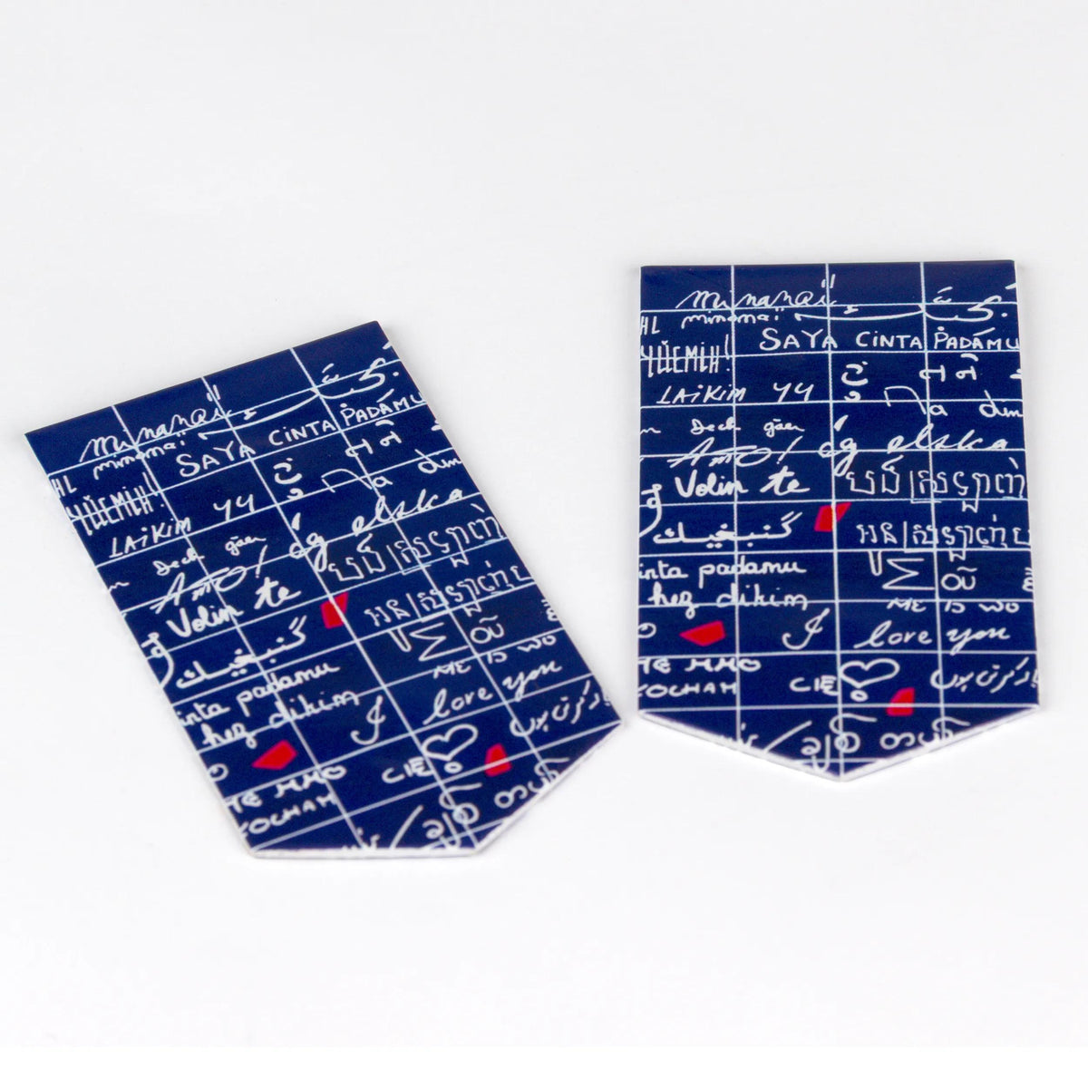 La parete di I Love You, Set di 2 segnalibri magnetici 10.5x15.5cm - Nuovo (confezione da 10)