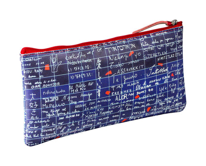 The Wall of I Love You, Flat leather case 22x11 cm - New (in bundle 4)