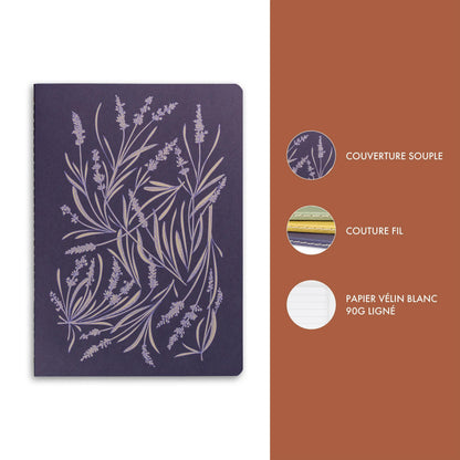 Garten der Sens, Sewn Buch A5 Faden 14,8x21 cm, 64 Seiten, gefüttert, Arsch. - Neu (9er-Pack)