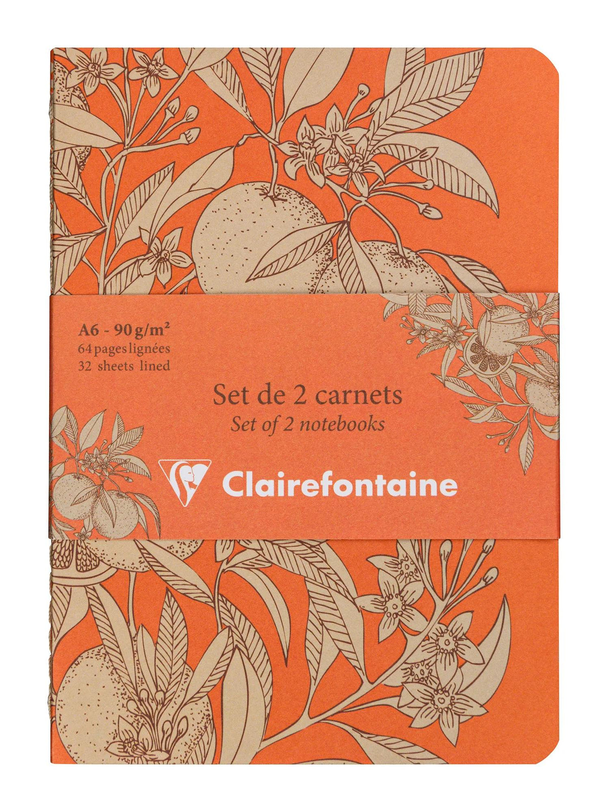 Jardin des Sens, Set de 2 carnets cousu fil A6 10,5x14,8 cm, 64 pages, ligné, ass. - New (lot de 8)