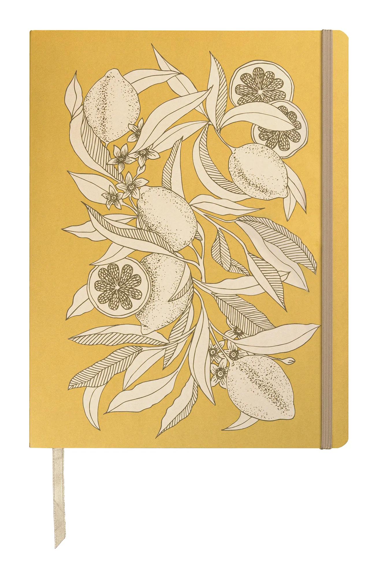 Jardin des Sens, DaytoDay journal 19x25 cm, 192 pages, dowry, bellow pouch on the back, marker, elastic closure, ass. - New (Pack x4)