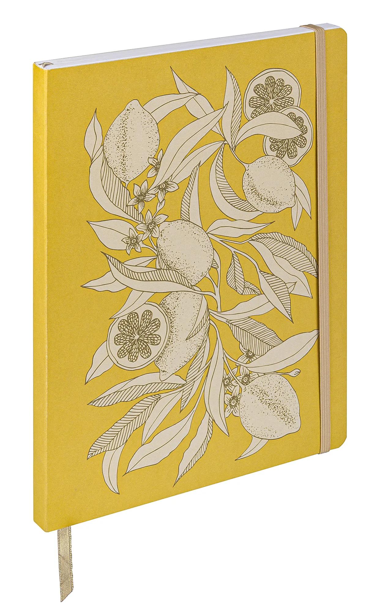 Jardin des Sens, DaytoDay journal 19x25 cm, 192 pages, dowry, bellow pouch on the back, marker, elastic closure, ass. - New (Pack x4)