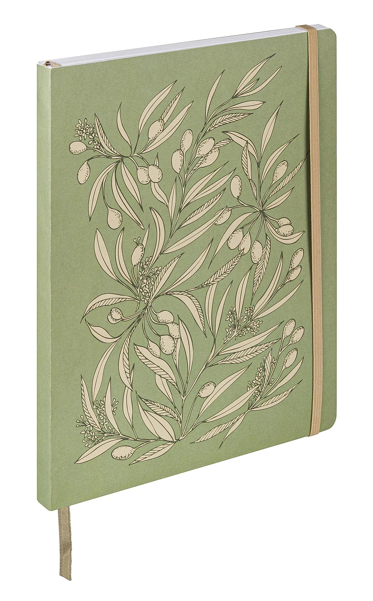 Jardin des Sens, DaytoDay journal 19x25 cm, 192 pages, dowry, bellow pouch on the back, marker, elastic closure, ass. - New (Pack x4)