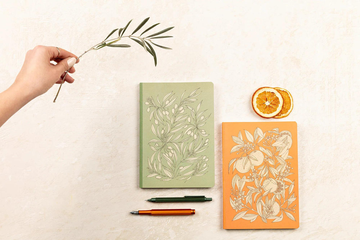 Garten der Sens, Buch flexible Broschüre A5 14,8x21 cm, 160 Seiten, gefüttert, Dos toile, ass. - Neu (4er-Pack)