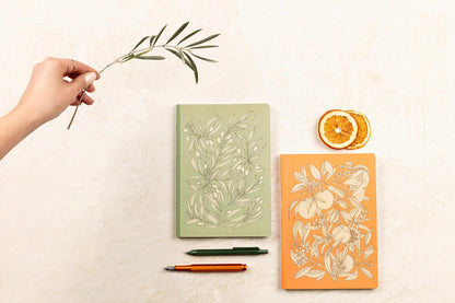 Garten der Sens, Buch flexible Broschüre A5 14,8x21 cm, 160 Seiten, gefüttert, Dos toile, ass. - Neu (4er-Pack)