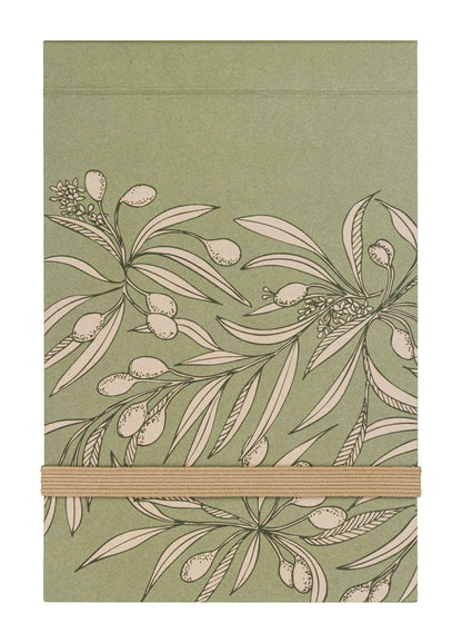 Garten der Sens, Einkaufsblock 8 x 12 cm, 50 Einzelblätter abnehmbar, elastischer Verschluss, Arsch. - Neu (12er-Pack)