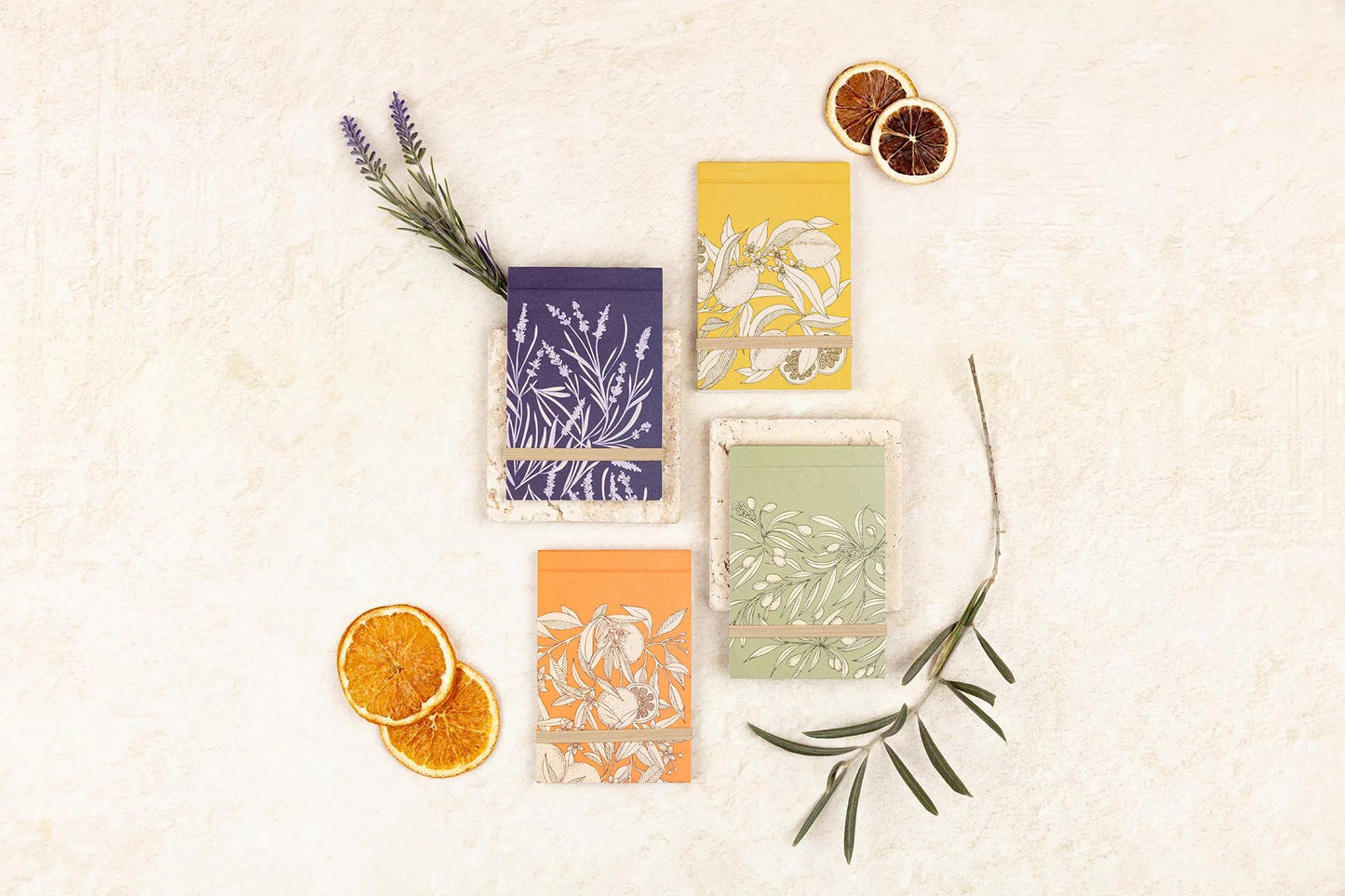 Garden of the Sens, Shopping block 8 x 12 cm, 50 single sheets detachable, elastic closure, ass. - New (Pack x12)