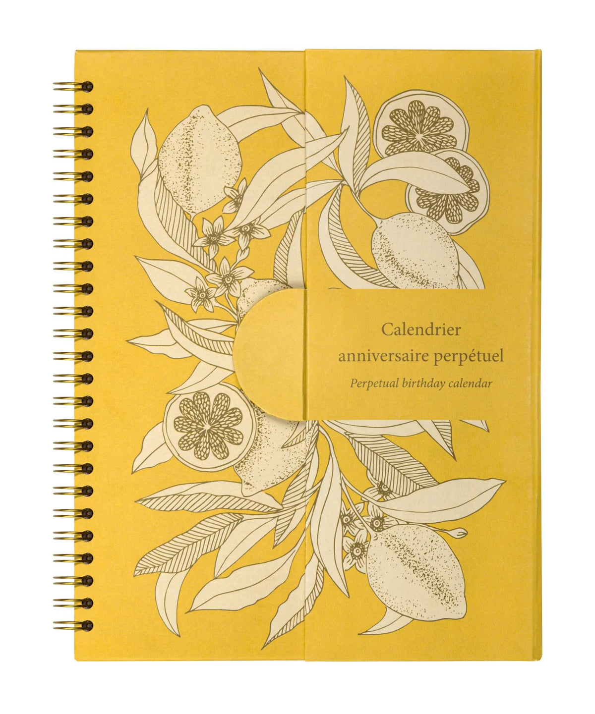 Garten der Sens, ewiger Geburtstagskalender 23x17 cm, 50 bedruckte Seiten, magnetischer Verschluss zur Anzeige auf dem Tisch. - Neu (5er-Pack)