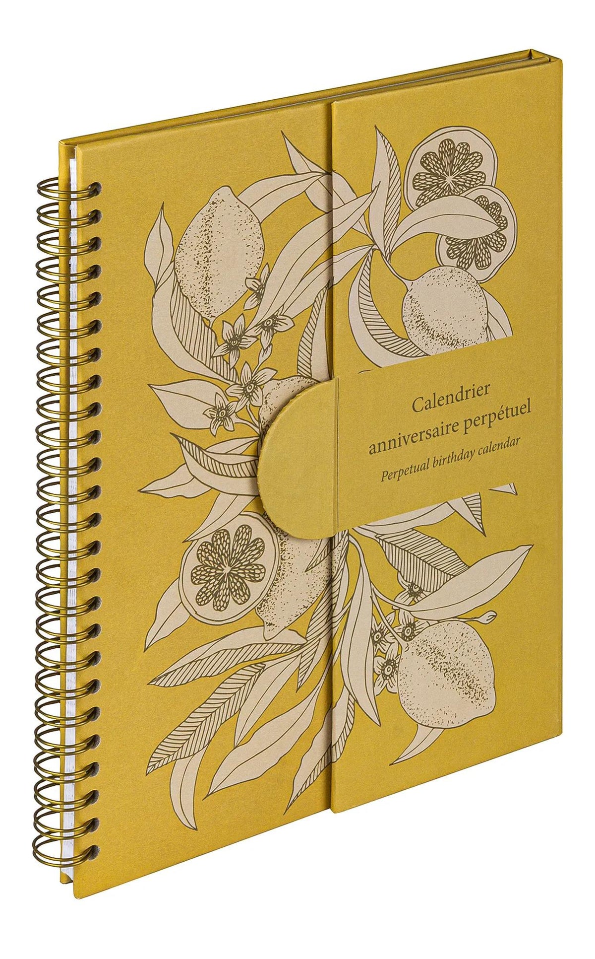 Garten der Sens, ewiger Geburtstagskalender 23x17 cm, 50 bedruckte Seiten, magnetischer Verschluss zur Anzeige auf dem Tisch. - Neu (5er-Pack)