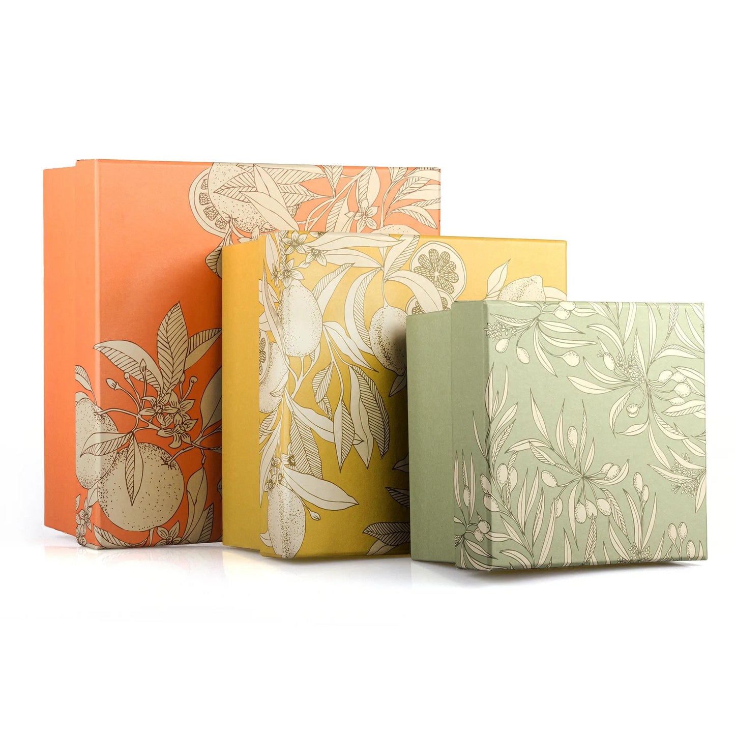 Garten der Sens, Set von 3 Quadratboxen 25x25x12 cm, 20x20x11cm, und 16x16x10 cm - Neu (Paket x2)