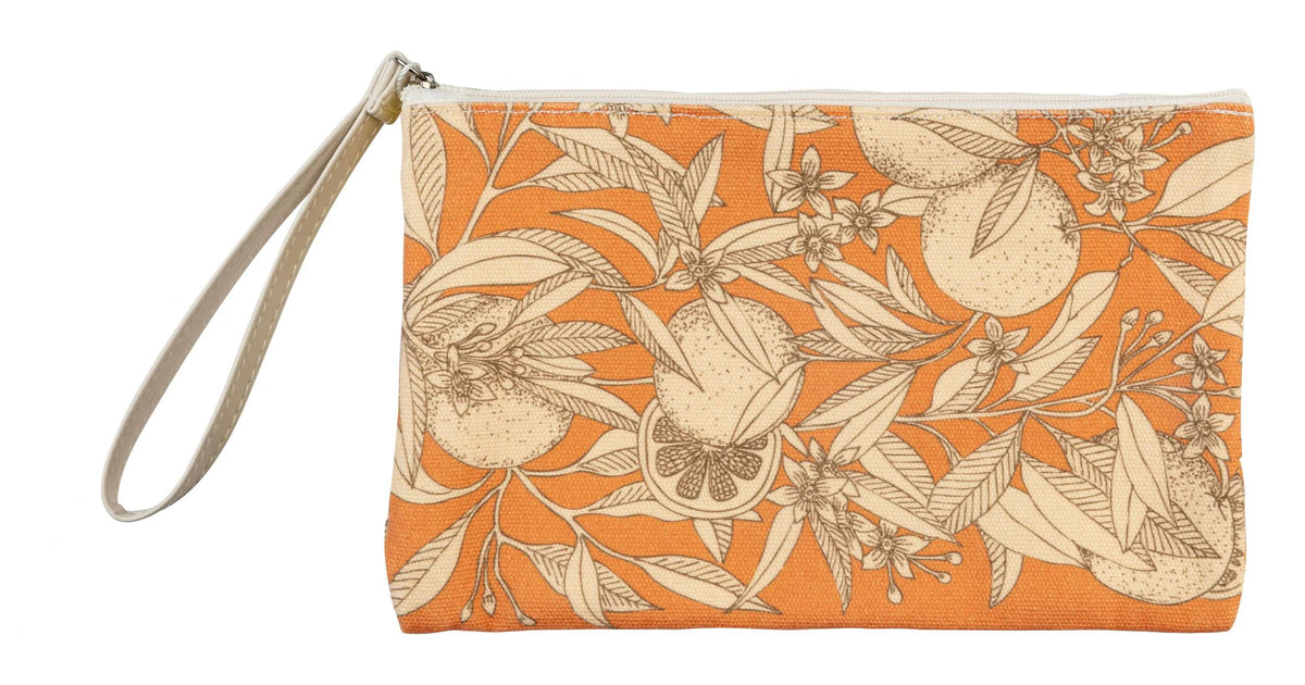 Garten der Sens, Baumwollkoffer 22x16 cm orange Muster - Neu (4er-Pack)