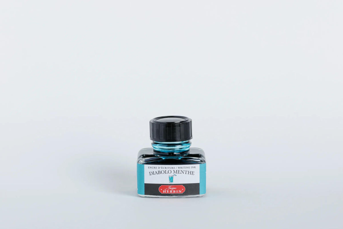 Inchiostro tradizionale in bottiglia D 30ml - menta diabolo (Pacchetto x4)