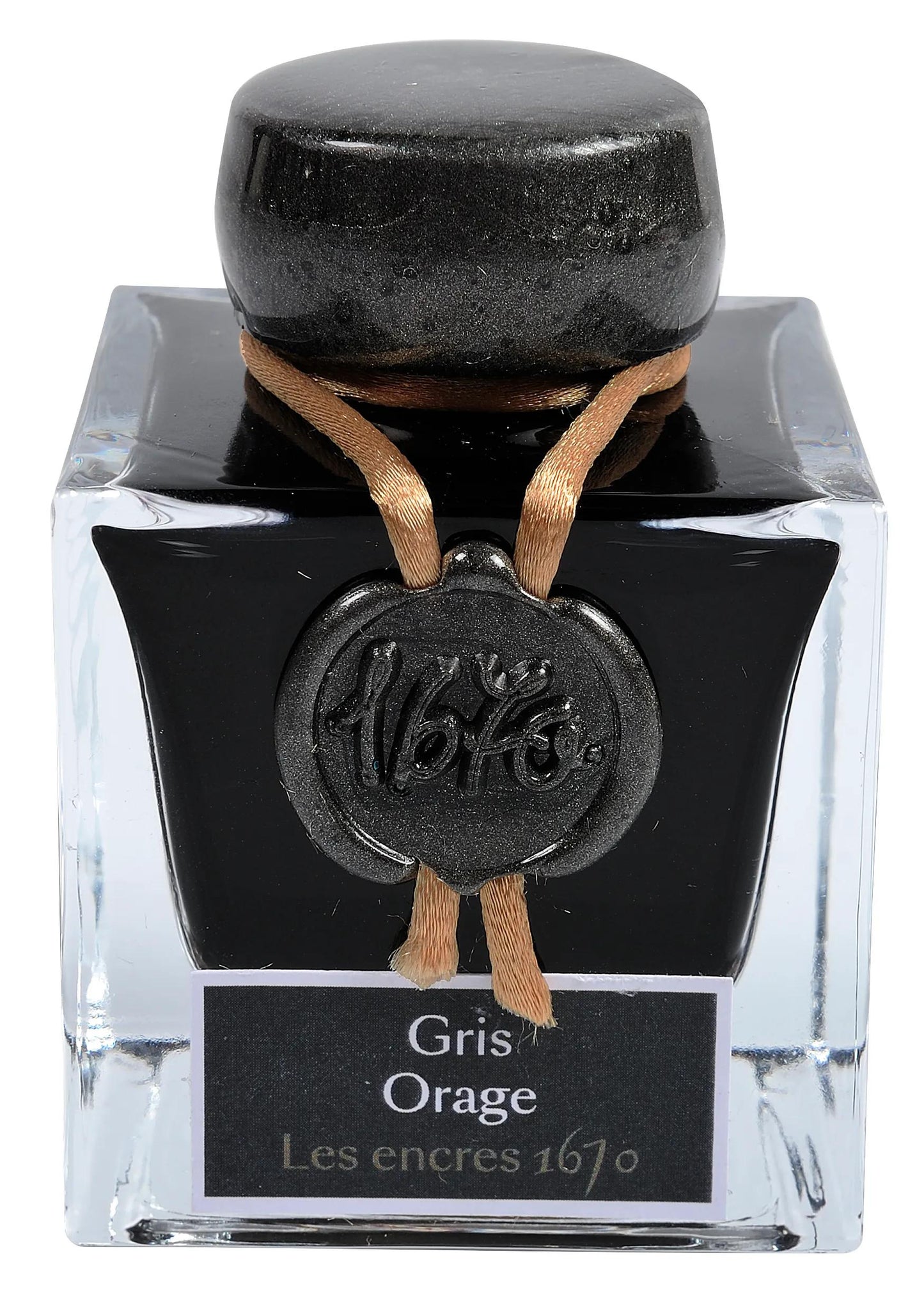 Ink 1670 with gold glitter 50ml - Grey thunderstorm