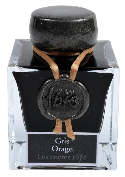 Ink 1670 with gold glitter 50ml - Grey thunderstorm