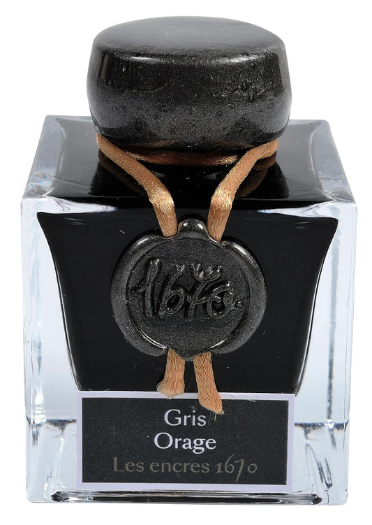 Ink 1670 with gold glitter 50ml - Grey thunderstorm