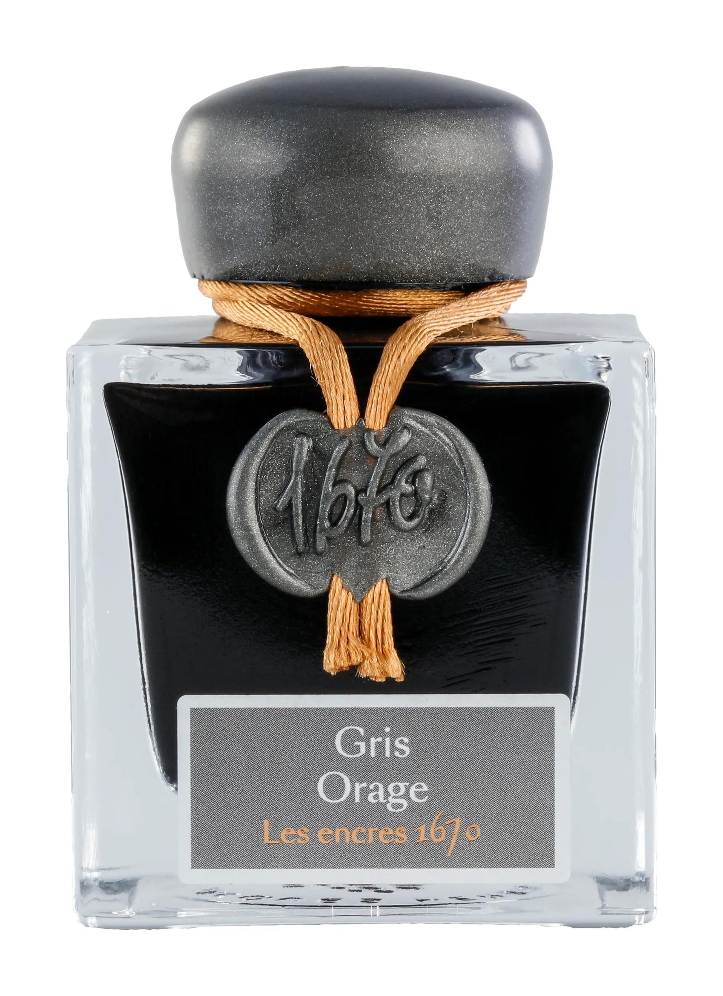 Ink 1670 with gold glitter 50ml - Grey thunderstorm