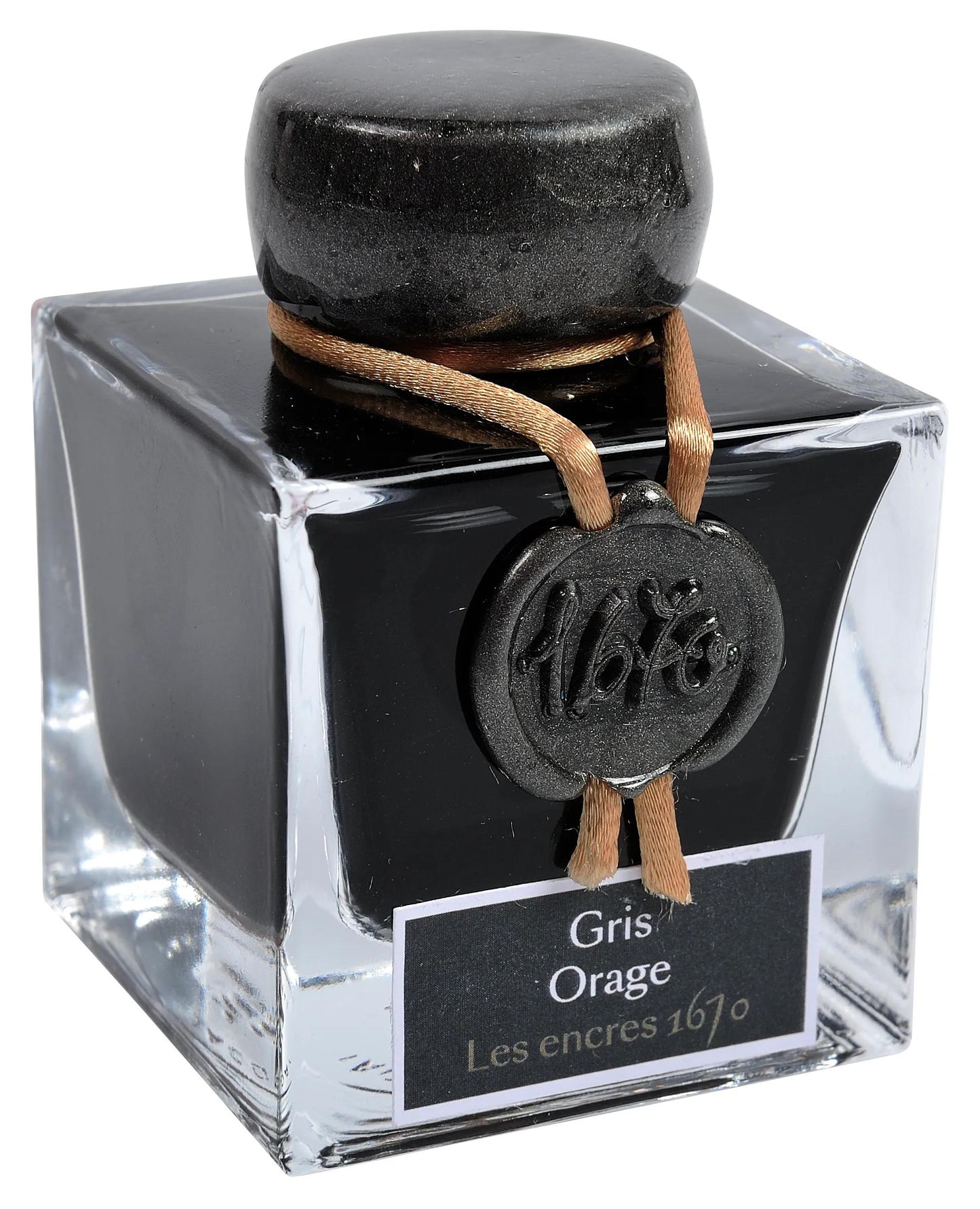 Ink 1670 with gold glitter 50ml - Grey thunderstorm
