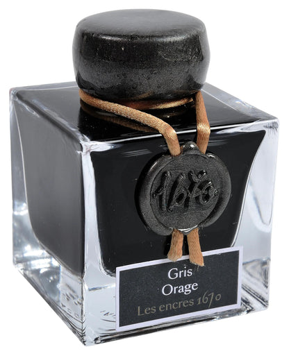 Ink 1670 with gold glitter 50ml - Grey thunderstorm