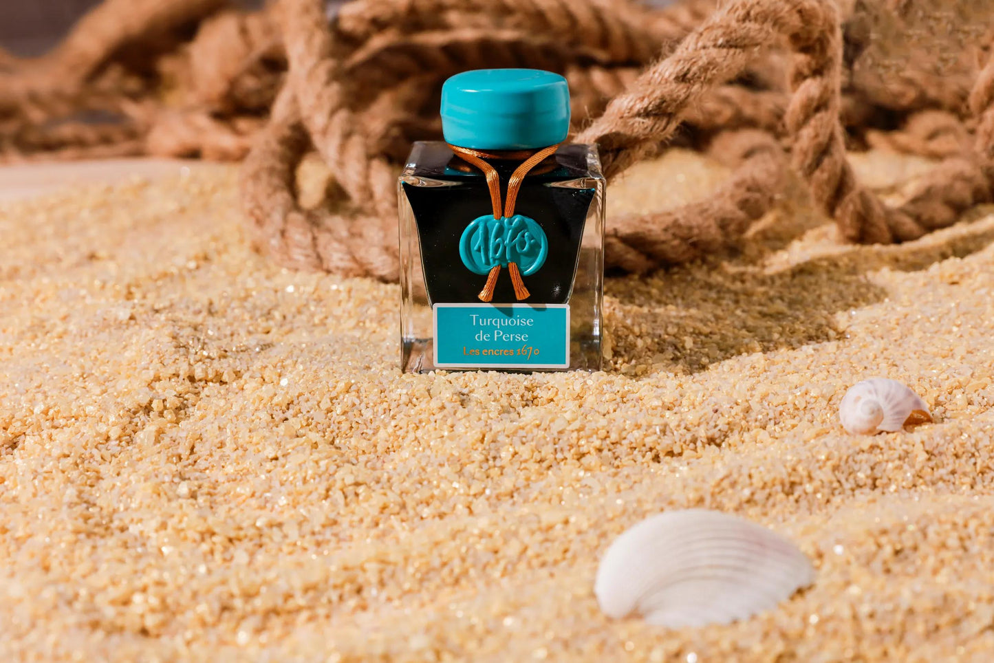 Encre 1670 à paillettes dorées - Turquoise de Perse