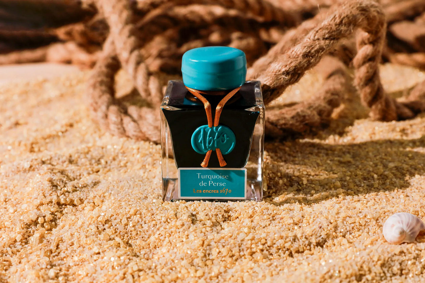 Encre 1670 à paillettes dorées - Turquoise de Perse