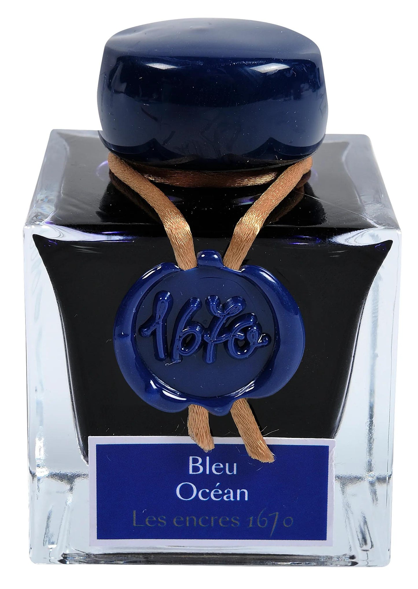 Tinte 1670 mit Goldglitter 50ml - Meerblau