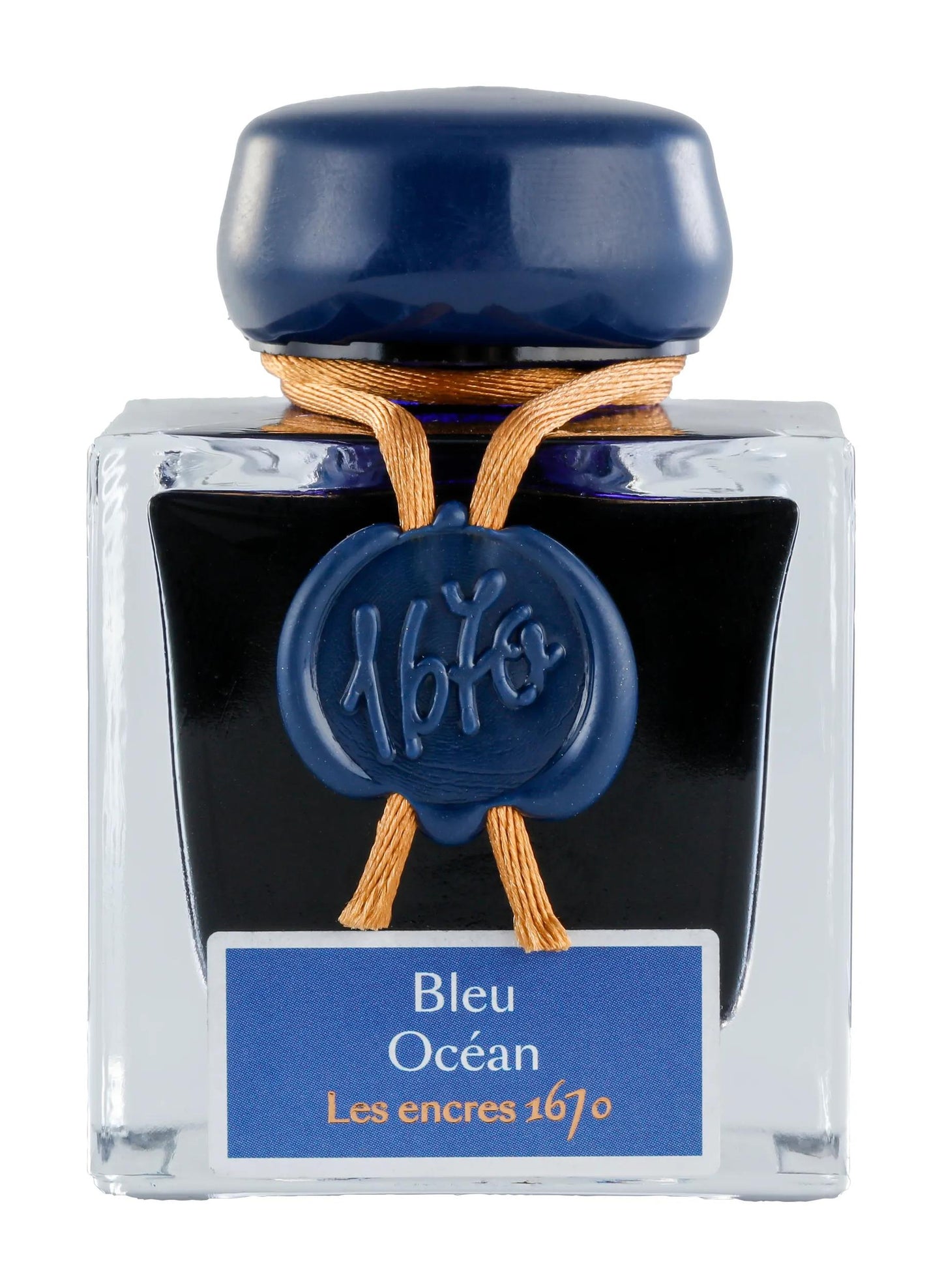 Tinte 1670 mit Goldglitter 50ml - Meerblau