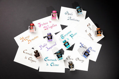 Ink 1670 with golden glitter 50ml - Red hematite