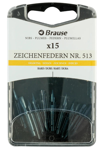 Box of 15 feathers drawing hard and very fine.