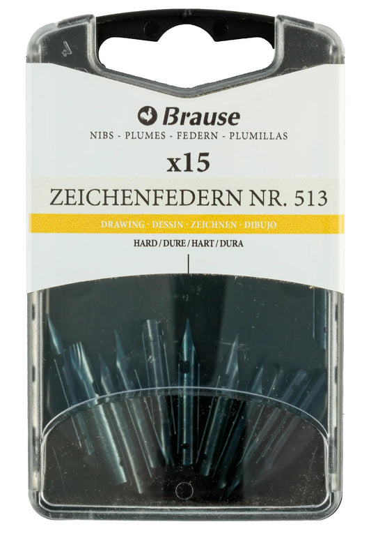 Box of 15 feathers drawing hard and very fine.