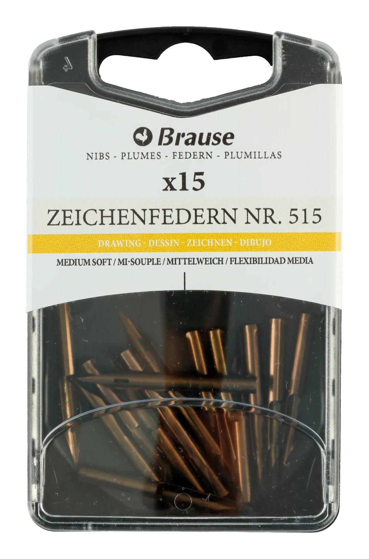 Boîte de 15 plumes dessin tube (515B).