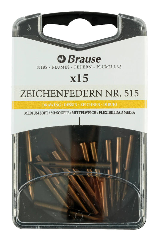 Box of 15 feathers drawing tube (515B).