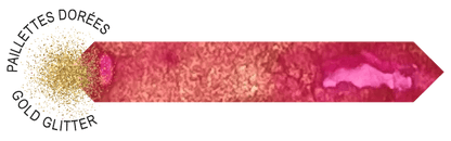 Ink 1670 gold glitter 50ml - Fuchsia de Magellan