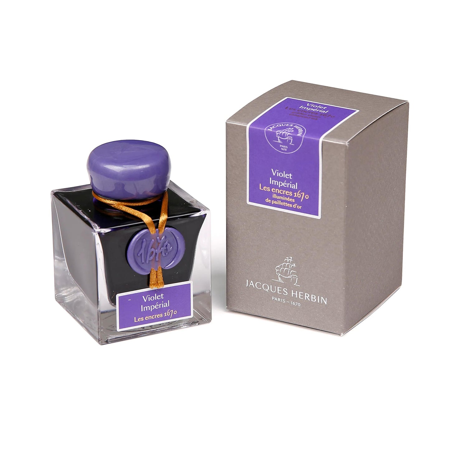 Inchiostro 1670 con glitter oro 50ml - Imperial Violet