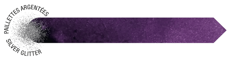 Inchiostro 1798 con glitter argento - Violet ametista