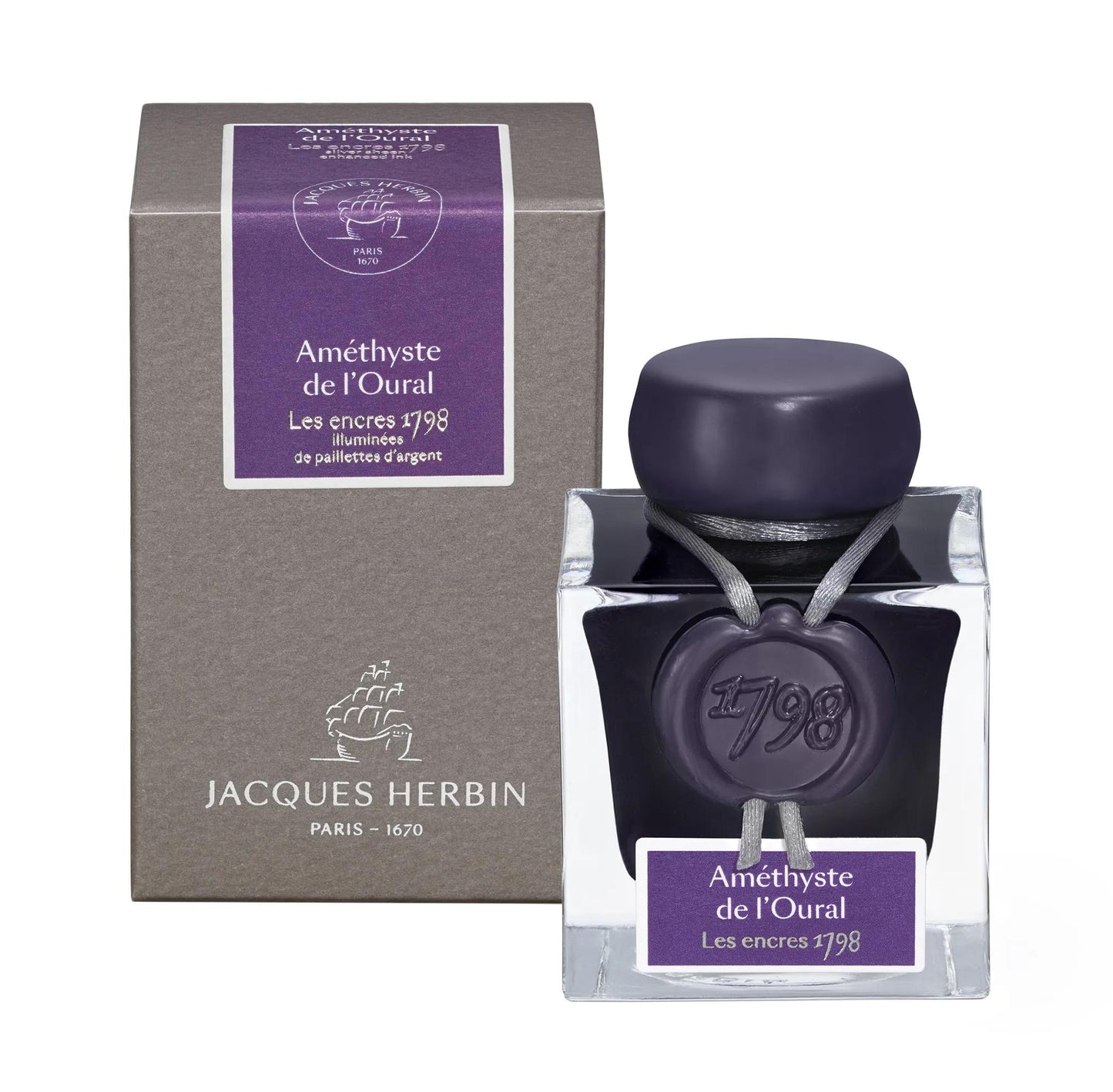 Inchiostro 1798 con glitter argento - Violet ametista