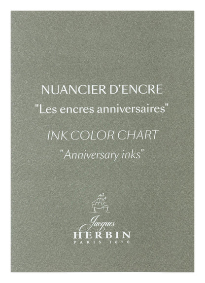 Nuancier encres anniversaires Jacques Herbin Prestige