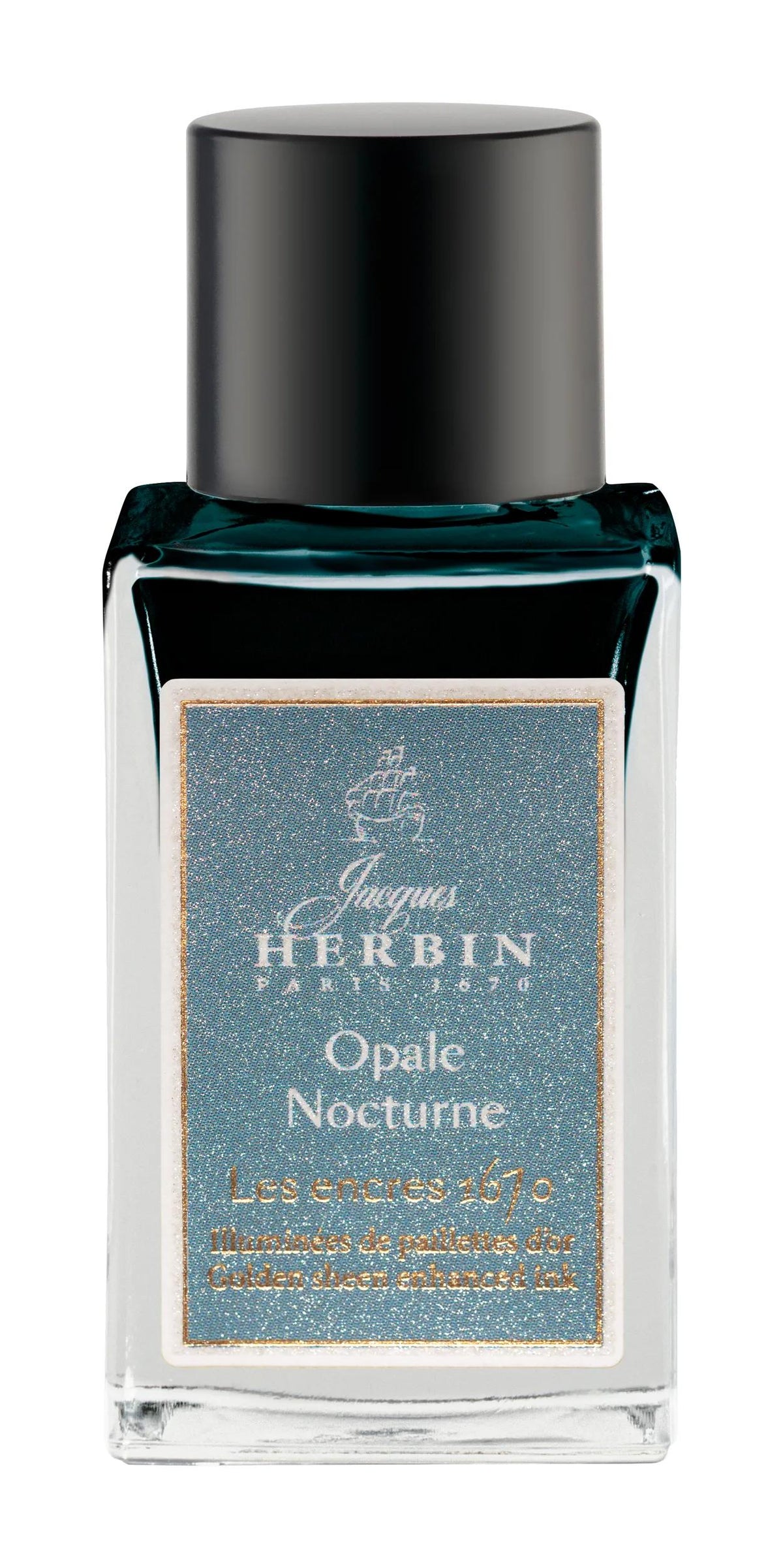 Encre 1670 à paillettes dorées 15ml  - Opale nocturne - New (lot de 3)