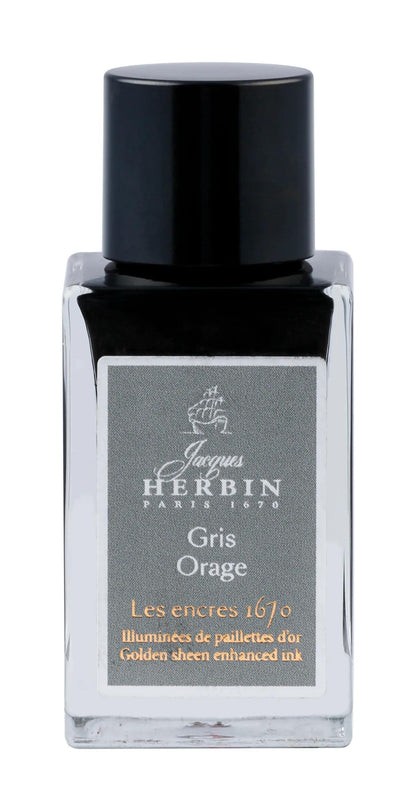Inchiostro 1670 con glitter dorato 15ml - Il temporale grigio (confezione da 3)