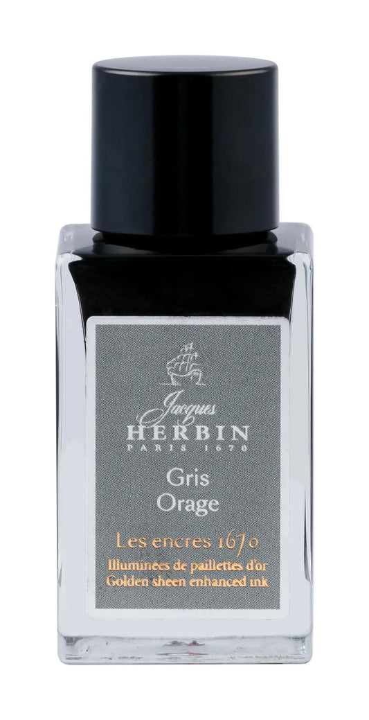 Ink 1670 with golden glitter 15ml - Grey thunderstorm (Pack x3)