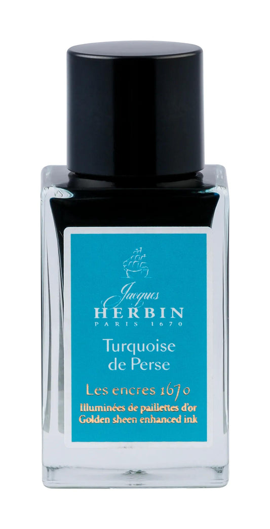 Ink 1670 with gold glitter 15ml - Turquoise de Persia (Pack x3)