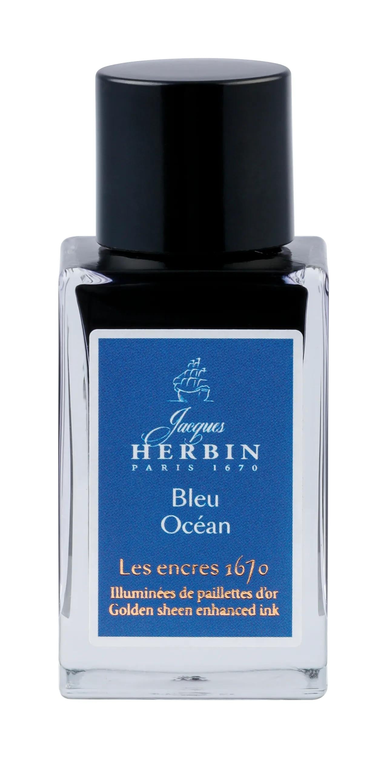 Ink 1670 with gold glitter 15ml - Ocean blue (Pack x3)