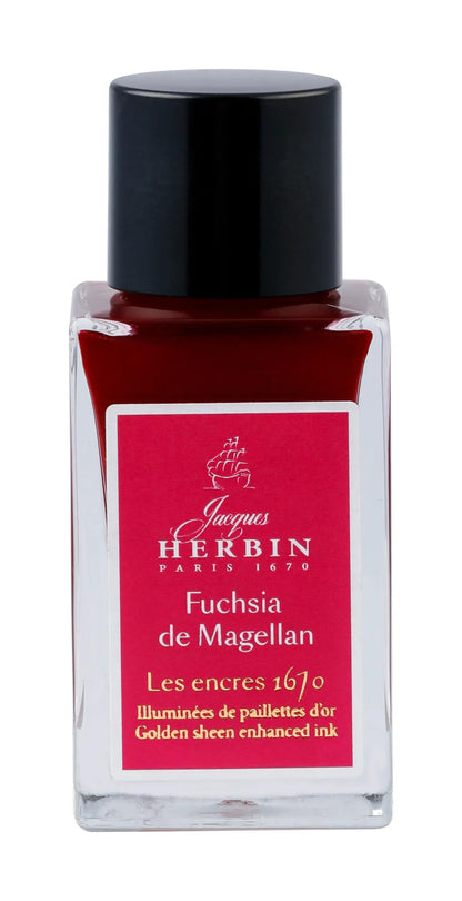 Ink 1670 with gold glitter 15ml - Fuchsia de Magellan