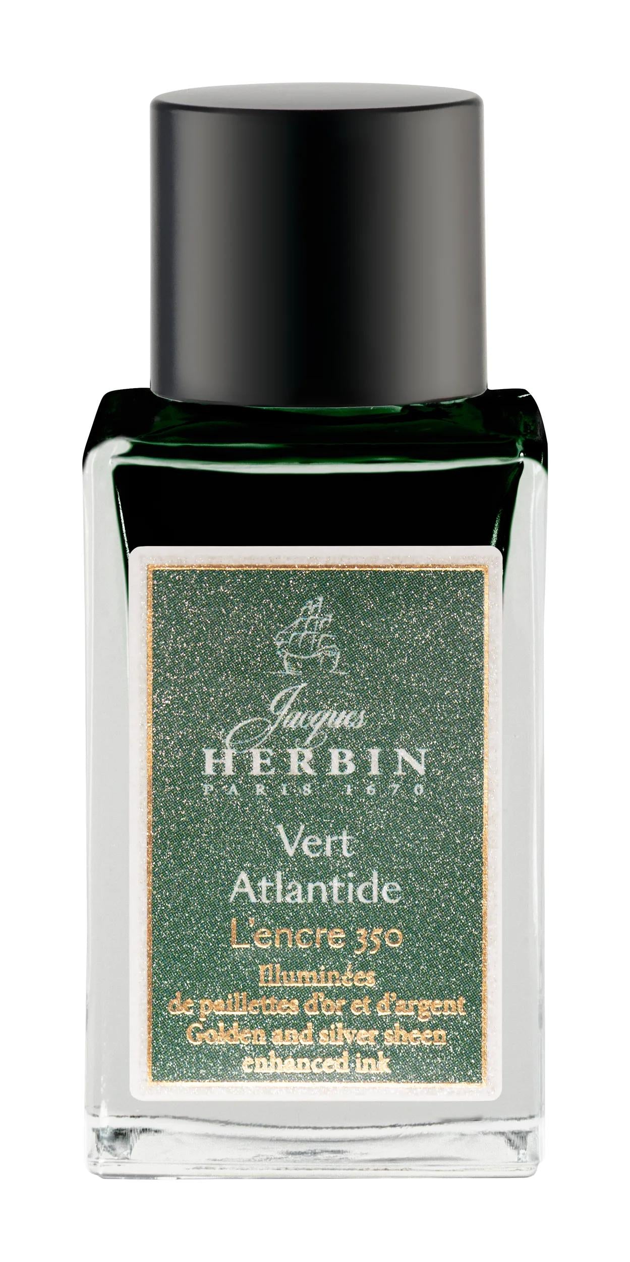 Ink 350 with gold and silver glitter 15ml - Green Atlantis - New (Pack x3)