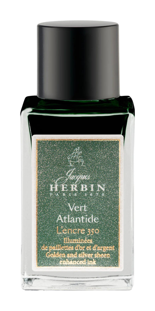 Ink 350 with gold and silver glitter 15ml - Green Atlantis - New (Pack x3)